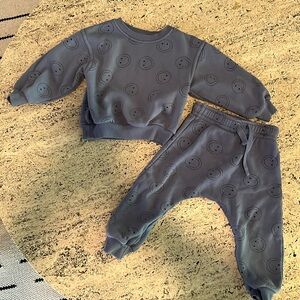 Grayson Mini 3t Smiley Sweatsuit - sweatshirt and sweatpants